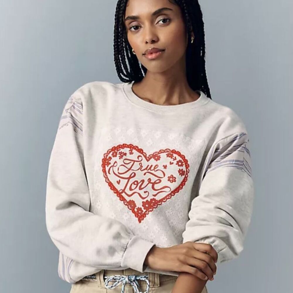 Anthropologie Maeve Be True Long Sleeve Crew Sweater NWT sz XS